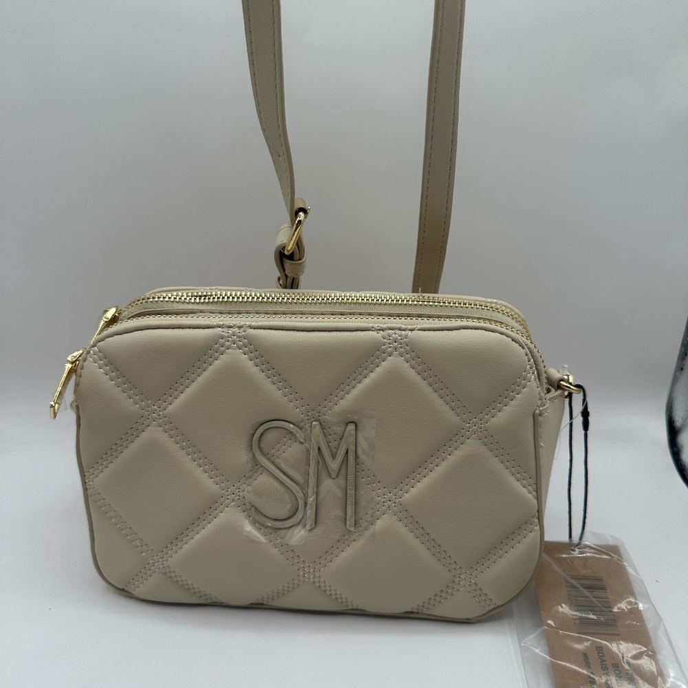 NWT bone color Steve Madden crossbody 3 compartment bag